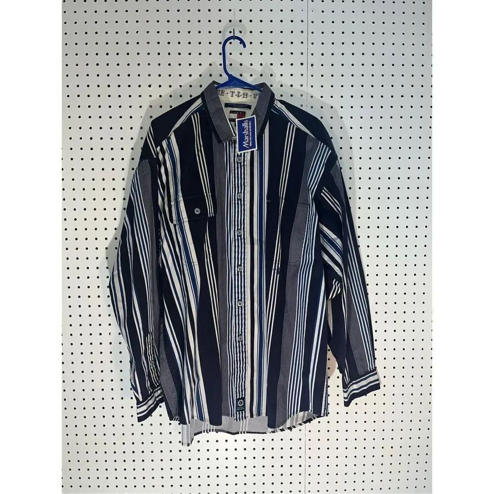 Vintage Tommy Hilfiger striped button down shirt